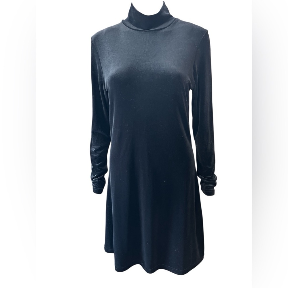 Vintage 90’s The Limited Black Long Sleeve velvet A line Dress-S